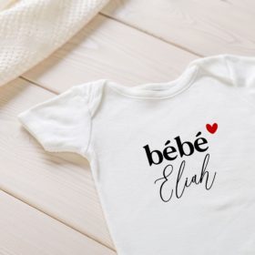 body bébé avec prénom personnalisé