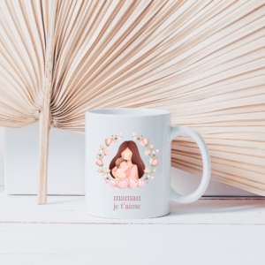 Mug-Tasse fête des mamans – Aquarelle